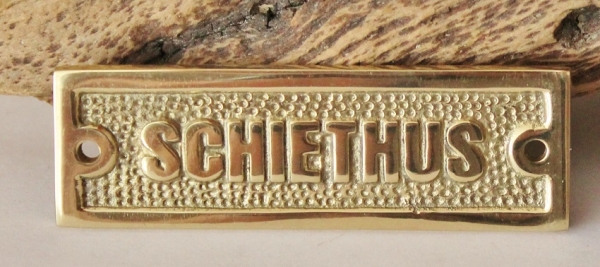 HOLZ/Messingschild CAPTAIN 19,5 cm Türschild