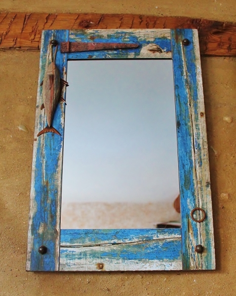 Spiegel maritim im Shabby-Look ca. 40 x 60 cm