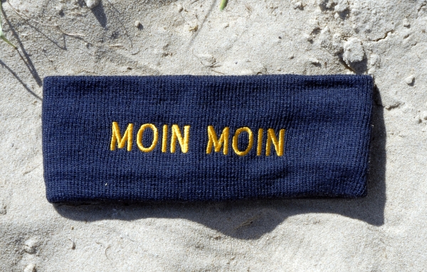 Stirnband mit Stickerei Moin Moin