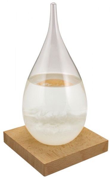 Sturmglas in Tropfenform ca. 21 x Ø 9,5 cm