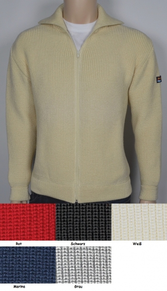 Leuchtfeuer Strickwaren Troyer-Jacke Commodore Merinowolle