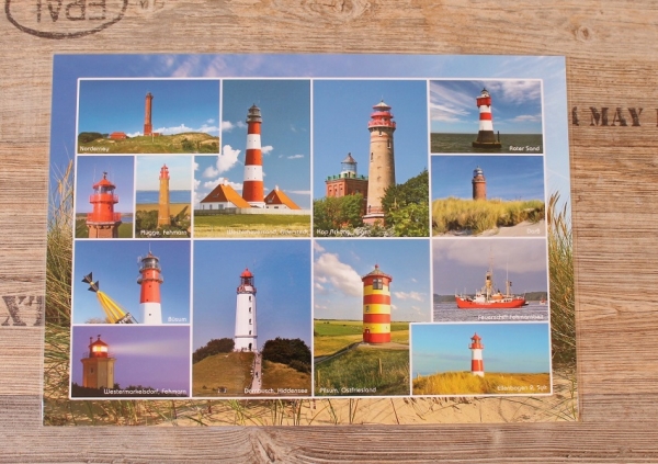 Tisch-Set / Untersetzer Leuchttürme ca. 43 x 31 cm