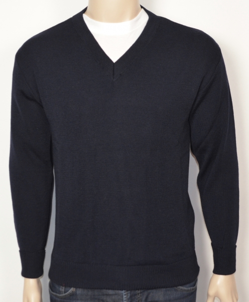 Leuchtfeuer Feinstrick-Pullover Viktor in Marine