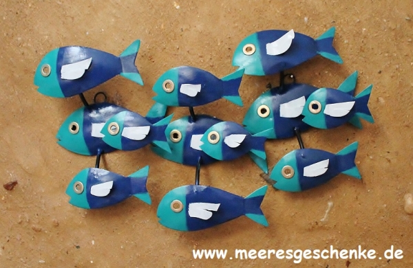 Wandhänger Fischschwarm ca. 35 x 25 cm