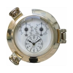 Uhr, Baro-, Thermo- & Hygrometer im Bullauge Ø: 14cm