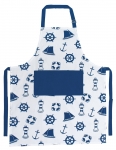 Küchen-/Grillschürze maritime Motive ca. 70 x 85 cm
