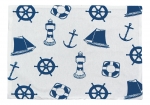 Tisch-Set / Untersetzer  maritim ca. 48 x 33 cm weiss