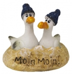 Möwen-Duo Moin ! ca. 5 x 5,5 x 7 cm
