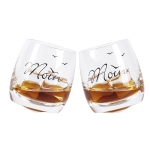 Wobbling Glass "Moin" 2er Set