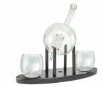 Kolben-Karaffe aus Glas ca. 32,5x12,5x28,5cm