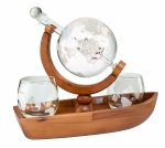 Kolben-Karaffe aus Glas ca. 33,5 x 12,5 x 27 cm