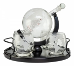 Kolben-Karaffe aus Glas ca. 22,5 x Ø 29 cm