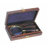 Lupe mit Holzgriff 18 cm mit Holzbox