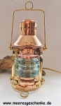 Ankerlampe Schiffslampe Messing antik mit Petroleumbrenner 24 x Ø 12 cm 