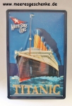 Premium Blechplakat Titanic dunkelblau ca. 20 x 30 cm
