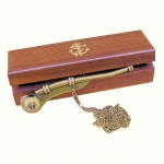 Maritime Bootsmannspfeife antik 12,5 cm mit Holzbox