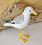 Deko Möwe mit Drahtfüßen ca. 13 x 12 x 5 cm