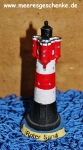 Deko-Leuchtturm Roter Sand 15 x Ø 6 cm