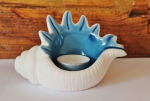 Teelichthalter als Muschel ca. 13,5  x 7,5 x 8 cm
